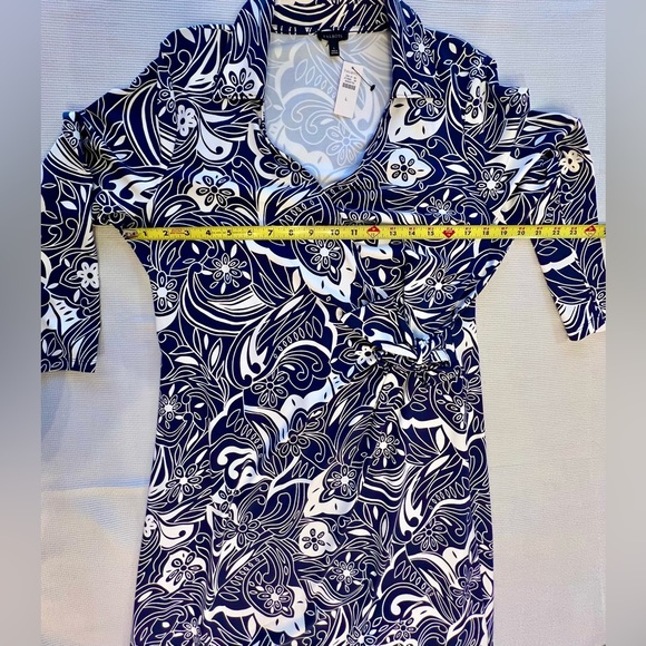 NWT! Talbots Effortless Jersey Kelley Dress, Navy Floral, Large - Picture 8 of 15